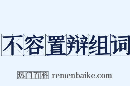 不容置辩组词是什么意思的图片